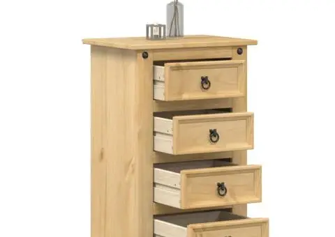 Noptieră Corona, 53x39x84 cm, lemn masiv de pin - 1/5