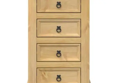 Noptieră Corona, 53x39x84 cm, lemn masiv de pin - 4/5