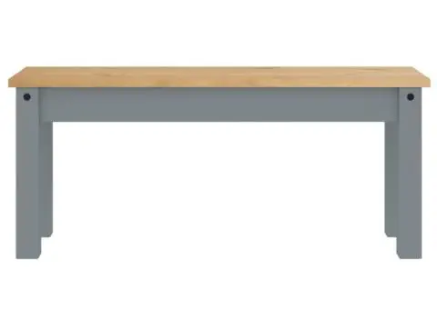 Banchetă de bucătărie Panama, gri, 105x30x45 cm, lemn masiv pin - 4/5