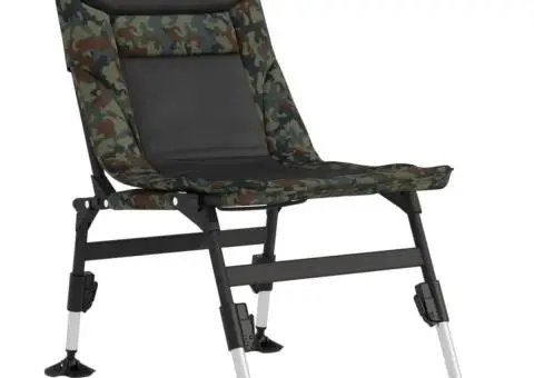 Scaun de pescuit cu picioare reglabile pliabil camuflaj - 2/5