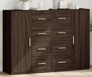 vidaXL Dulapuri, 2 buc., stejar maro, 60x31x84cm, lemn prelucrat