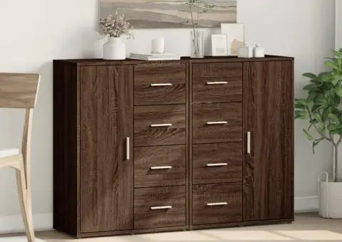 Dulapuri, 2 buc., stejar maro, 60x31x84cm, lemn prelucrat - 4/5