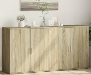 vidaXL Dulapuri, 2 buc., stejar sonoma, 79x38x80 cm, lemn prelucrat
