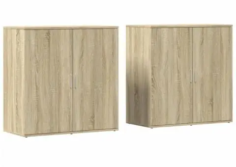 Dulapuri, 2 buc., stejar sonoma, 79x38x80 cm, lemn prelucrat - 2/5