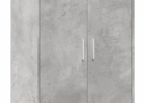 Dulapuri, 2 buc., gri beton, 60x31x70 cm, lemn prelucrat - 4/5