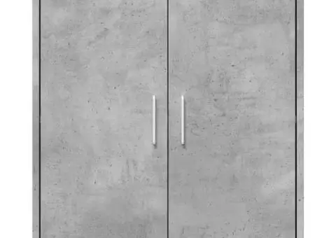 Dulapuri, 2 buc., gri beton, 60x31x70 cm, lemn prelucrat - 5/5