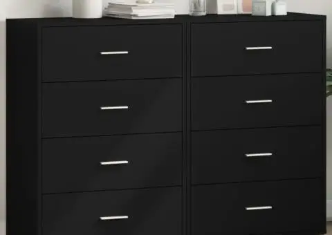 Dulapuri, 2 buc., alb, 60x31x84 cm, lemn prelucrat - 1/5