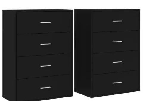 Dulapuri, 2 buc., alb, 60x31x84 cm, lemn prelucrat - 2/5