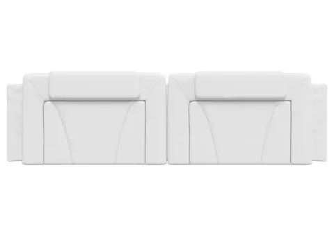 Pernă pentru tăblie pat, alb, 180 cm, piele artificială - 5/5