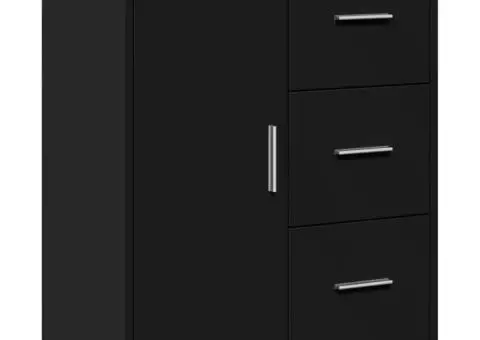 Dulapuri, 2 buc., negru, 60x31x70 cm, lemn prelucrat - 4/5