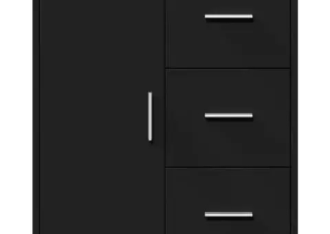 Dulapuri, 2 buc., negru, 60x31x70 cm, lemn prelucrat - 5/5