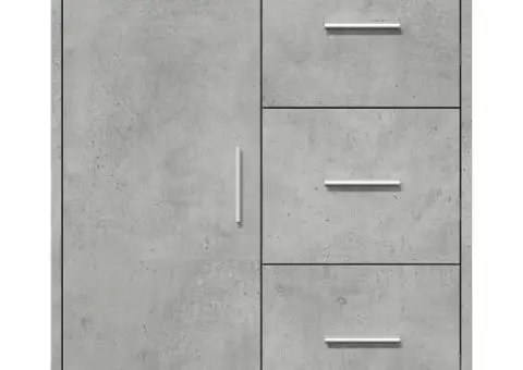 Dulapuri, 2 buc., gri beton, 60x31x70 cm, lemn prelucrat - 5/5