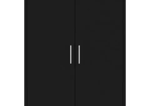 Dulapuri, 2 buc., negru, 60x31x84 cm, lemn prelucrat - 5/5