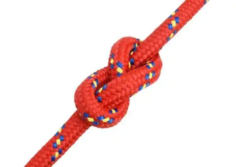 Frânghie de barcă, roșu, 20 mm, 50 m, polipropilenă - 5/5