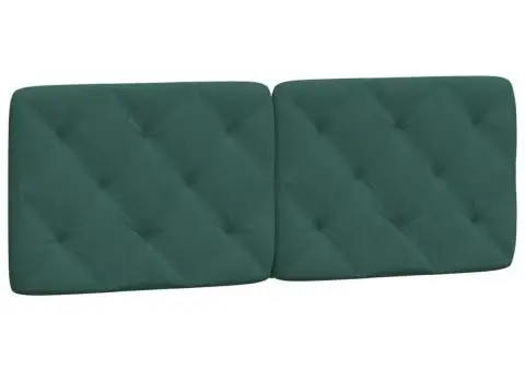 Pat cu saltea, verde închis, 140x190 cm, catifea - 5/5