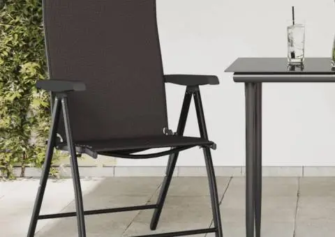 Scaune Rabatabile De Gradina 8 buc., cafea neagră, poliratan - 1/5