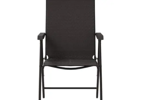 Scaune Rabatabile De Gradina 8 buc., cafea neagră, poliratan - 5/5