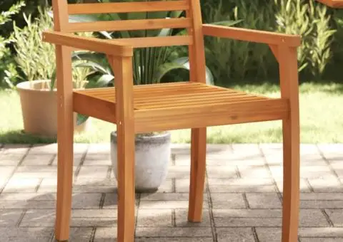 Scaune de grădină, 4 buc, 59x55x85 cm, lemn masiv de acacia - 1/5