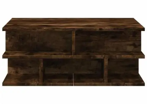 Masă de cafea, stejar fumuriu, 70x70x29 cm, lemn compozit - 5/5