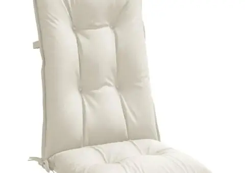 Perne scaun spătar înalt, 6 buc. melanj crem 120x50x7 cm textil - 5/5