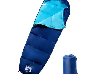 vidaXL Sac de dormit tip mumie pentru adulți de camping, 3 anotimpuri