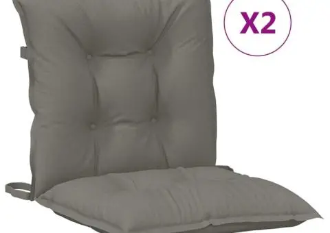 Perne scaun cu spătar scund 2 buc. melanj gri 100x50x7cm textil - 2/5