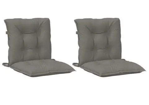 Perne scaun cu spătar scund 2 buc. melanj gri 100x50x7cm textil - 3/5