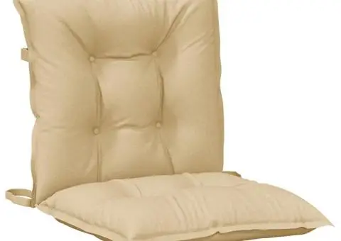 Perne scaun cu spătar mic, 4 buc. melanj bej 100x50x7 cm textil - 5/5