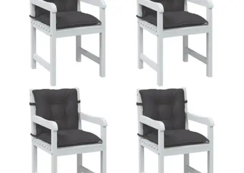 Perne scaun spătar mic 4 buc. melanj antracit 100x50x7cm textil - 1/5