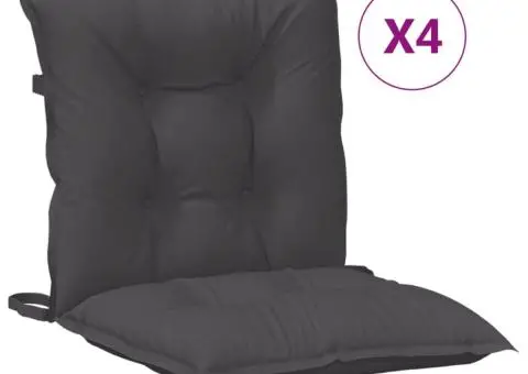 Perne scaun spătar mic 4 buc. melanj antracit 100x50x7cm textil - 2/5