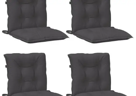 Perne scaun spătar mic 4 buc. melanj antracit 100x50x7cm textil - 3/5