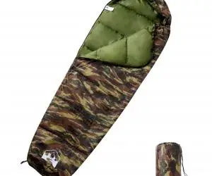 vidaXL Sac de dormit tip mumie pentru adulți de camping, 3 anotimpuri