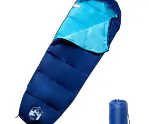 vidaXL Sac de dormit tip mumie pentru adulți de camping, 3 anotimpuri