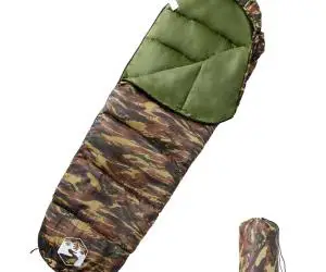 vidaXL Sac de dormit tip mumie pentru adulți de camping, 3 anotimpuri