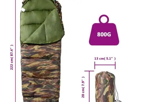 Sac de dormit tip mumie pentru adulți de camping, 3 anotimpuri - 5/5