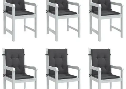 Perne scaun spătar mic 6 buc. melanj antracit 100x50x4cm textil - 1/5