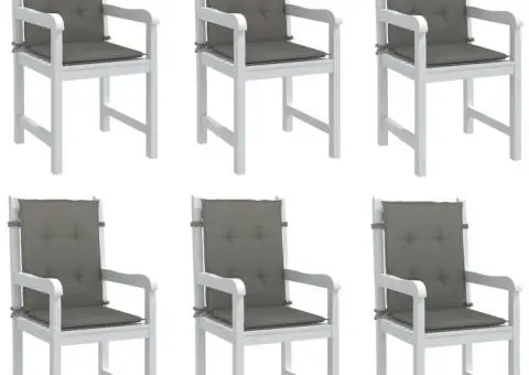 Perne scaun cu spătar scund 6 buc. melanj gri 100x50x4cm textil - 1/5