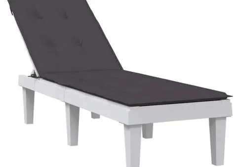 Pernă de șezlong, melanj antracit, (75+105) x 50 x 4 cm textil - 1/5