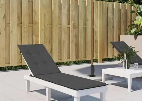 Pernă de șezlong, melanj antracit, (75+105) x 50 x 4 cm textil - 3/5