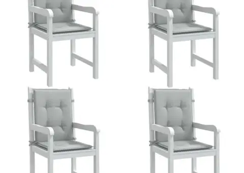 Perne scaun cu spătar scund 4 buc. melanj gri 100x50x4cm textil - 1/5