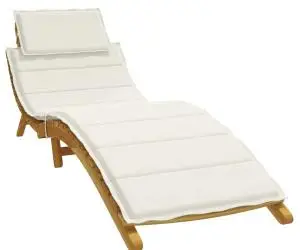 vidaXL Pernă de șezlong, melanj crem, 186x58x4 cm textil