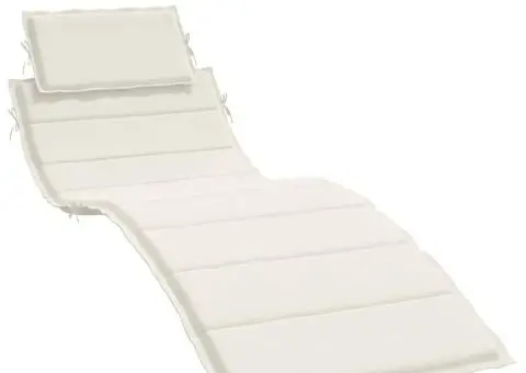Pernă de șezlong, melanj crem, 186x58x4 cm textil - 2/5