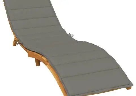 Pernă de șezlong, melanj gri închis, 200x50x4 cm textil - 1/5