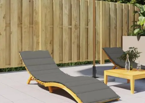 Pernă de șezlong, melanj gri închis, 200x50x4 cm textil - 3/5