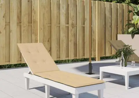 Pernă de șezlong, melanj bej, (75+105) x 50 x 4 cm textil - 3/5