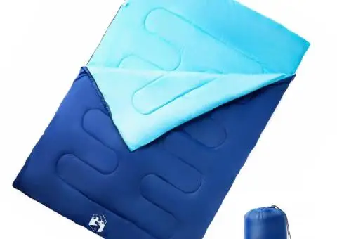 Sac de dormit dublu cu perne de camping, adulți, 3-4 anotimpuri - 1/5