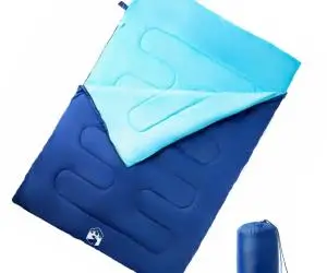 vidaXL Sac de dormit dublu cu perne de camping, adulți, 3-4 anotimpuri