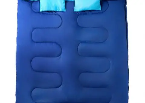 Sac de dormit dublu cu perne de camping, adulți, 3-4 anotimpuri - 2/5