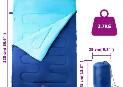 Sac de dormit dublu cu perne de camping, adulți, 3-4 anotimpuri - 5/5