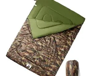 vidaXL Sac de dormit dublu cu perne de camping, adulți, 3-4 anotimpuri
